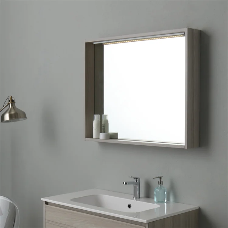 Specchio da bagno con ripiano Meykoers specchio da parete con mensola 45x60cm specchio da bagno 
